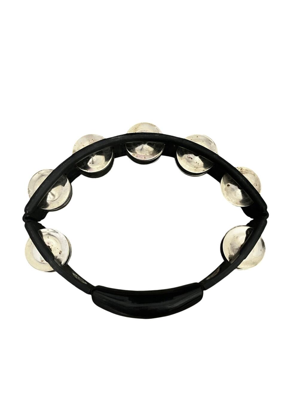 LP Percussion Cyclops Hand Held Tambourine Black 10" Lightweight Rhythm Sound